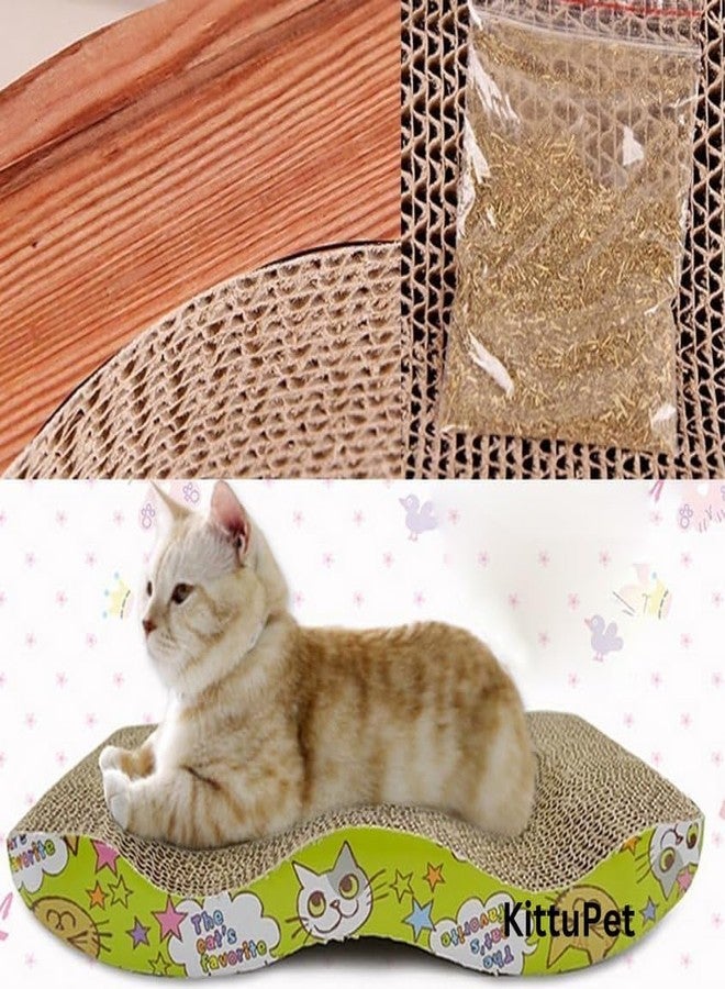 KittuPet Cat Scratch Pad with Catnip | Corrugated cat Scratcher Cardboard for Cats and Kitten for Furniture Protection, Pack of 1 - Image 5